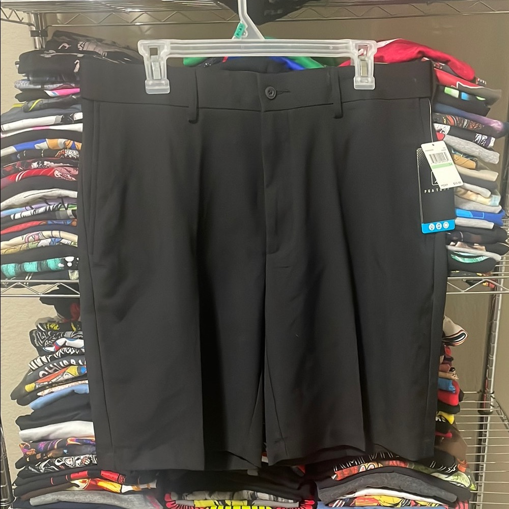 PGA Tour Black Tailored Dress Shorts